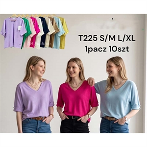 Sweter damski z krótkim rękawem S/M L/XL