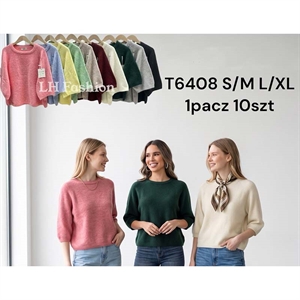 Sweter damski okrągły S/M L/XL