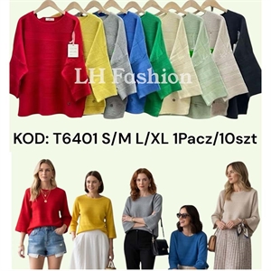Sweter damski okrągły S/M L/XL