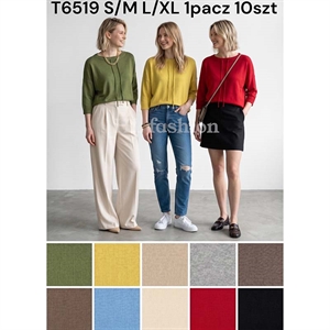 Sweter damski okrągły S/M L/XL
