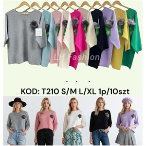 Sweter damski z krótkim rękawem S/M-L/XL