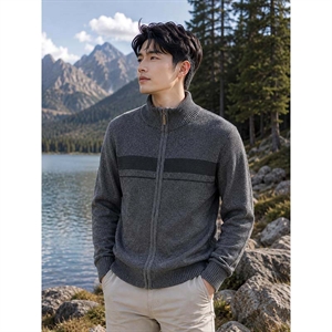Sweter męski na suwak  M-2XL