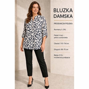 Bluzka damska rękaw 3/4 z możliwością podpięcia produkt Polski  L-3XL