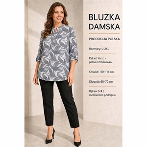 Bluzka damska rękaw 3/4 z możliwością podpięcia produkt Polski  L-3XL