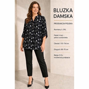 Bluzka damska rękaw 3/4 z możliwością podpięcia produkt Polski  L-3XL