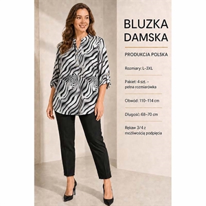 Bluzka damska rękaw 3/4 z możliwością podpięcia produkt Polski  L-3XL