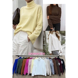 Sweter damski z golfem