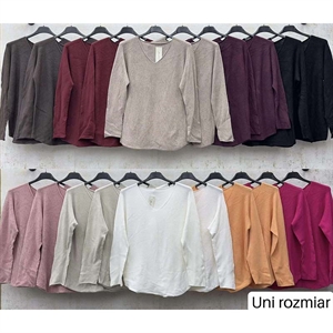 Sweter damski z dekoltem w serek