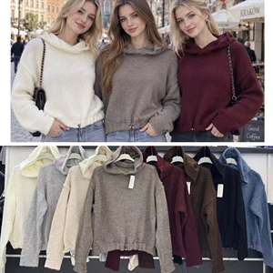 Sweter damski okrągły