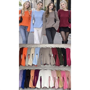 Sweter damski okrągły