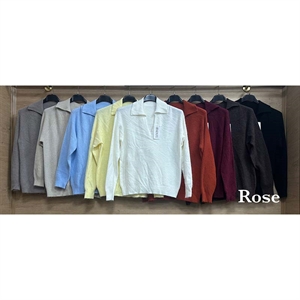 Sweter damski z dekoltem w serek