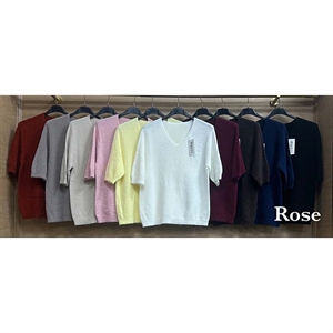 Sweter damski z krótkim rękawem