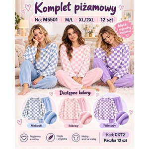 Piżama damska ocieplana  M/L-XL/2XL