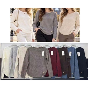 Sweter damski okrągły