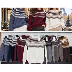 Sweter damski okrągły