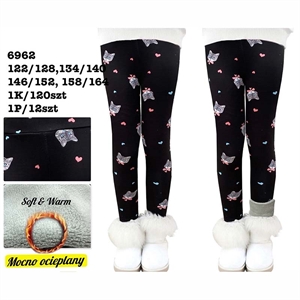 Legginsy ocieplane dziewczęce  122/128-158/164