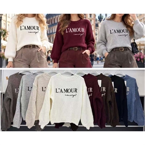Sweter damski okrągły