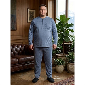 Piżama męska ocieplana bawełna 4XL-8XL