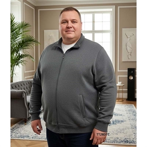 Bluza męska rozpinana na zamek bez kaptura 3XL-6XL