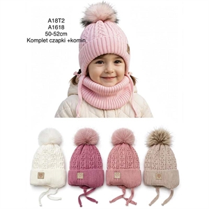 Komplet Czapka + Komin 50-52
