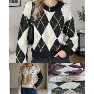 Sweter damski rozpinany na zamek