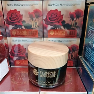 Luksusowa odmładzająca maska ​​z czarną herbatą i różą