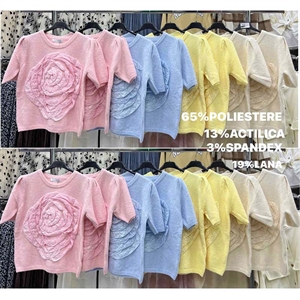 Sweter damski z krótkim rękawem - Produkt Włoski