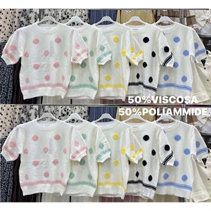 Sweter damski z krótkim rękawem - Produkt Włoski