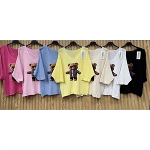 Sweter damski z krótkim rękawem - Produkt Włoski