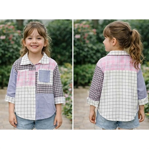 Koszula dziewczęca z długim rękawem  4-14 lat