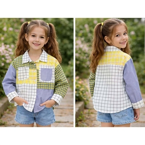 Koszula dziewczęca z długim rękawem  4-14 lat