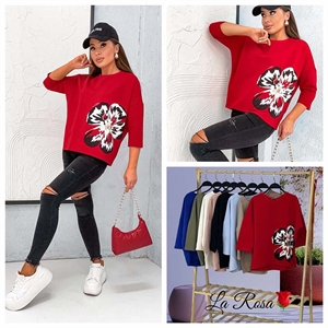 Bluzka damska z rękawem 3/4