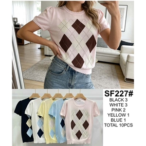 Sweter damski z krótkim rękawem