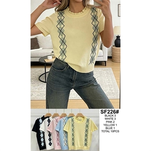 Sweter damski z krótkim rękawem