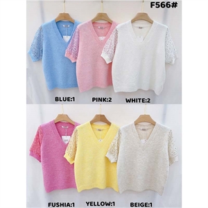 Sweter damski z krótkim rękawem