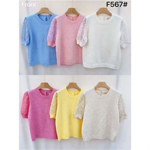 Sweter damski z krótkim rękawem