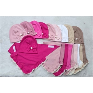 Komplet Czapka + Chustka  48-50