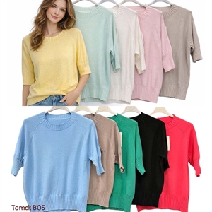 Sweter damski z krótkim rękawem