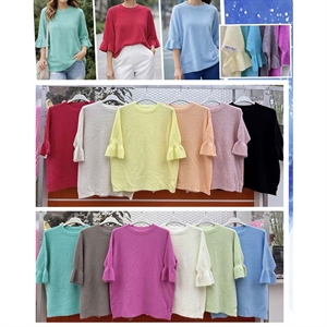 Sweter damski z krótkim rękawem