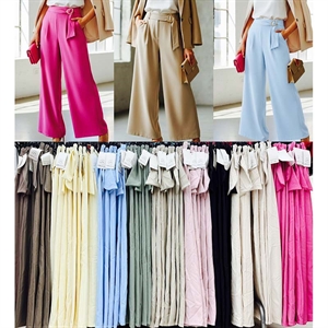 Spodnie szerokie nogawki damskie produkt Włoski