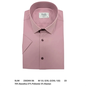 Koszula męska elegancka na krótkim rękawem krój slim fit produkt Turecki M-2XL