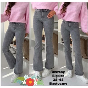 Jeansy dzwony damskie Big Size  38-48