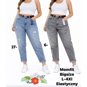 Jeansy mom fit Big Size  L-4XL