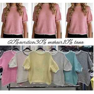 Sweter damski z krótkim rękawem