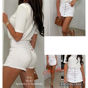 Szorty jeansowe imitujące spódnicę  34-42