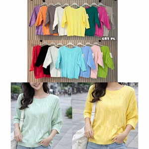 Sweter damski okrągły