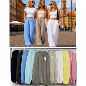 Spodnie szerokie nogawki damskie produkt Włoski