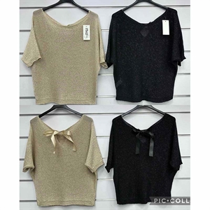 Sweter damski z krótkim rękawem