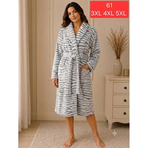 Szlafrok damski gruby polar  3XL-5XL