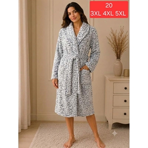 Szlafrok damski gruby polar  3XL-5XL